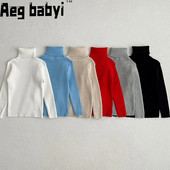 Megztiniai kūdikiams Vaikiški megztiniai su vėžliais ilgomis rankovėmis Minkšti vilnoniai drabužiai berniukams mergaičių mezginiai megztiniai apatiniai ruduo žiema