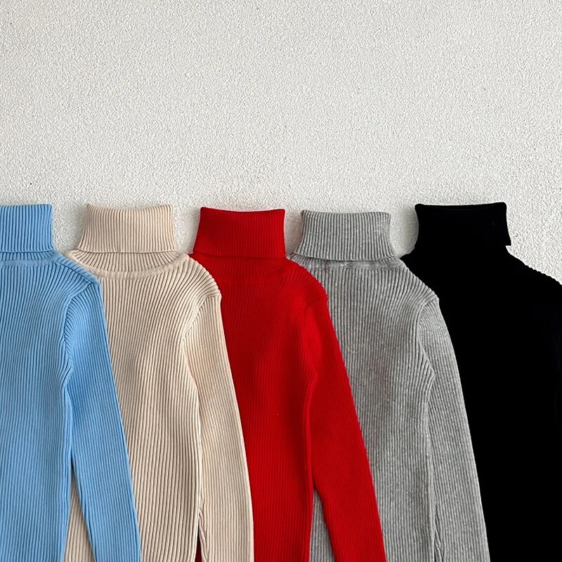 Megztiniai kūdikiams Vaikiški megztiniai su vėžliais ilgomis rankovėmis Minkšti vilnoniai drabužiai berniukams mergaičių mezginiai megztiniai apatiniai ruduo žiema