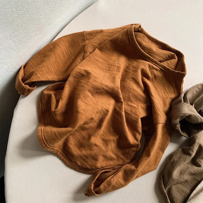 Soliidne 2023. aasta kevadsügis, uued laste T-särgid, poisid, tüdrukud, vabaaja pikkade varrukatega topid, lapsed, puuvillased särgid, 1–8-aastaste laste riided