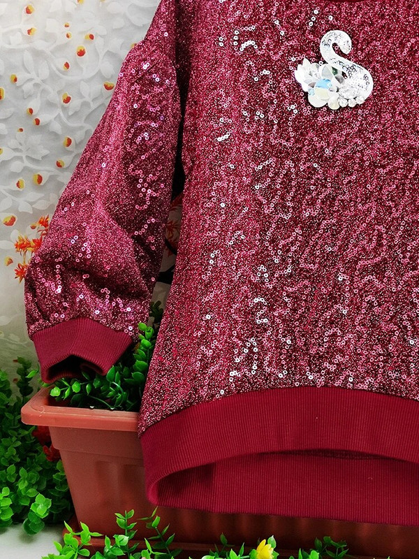 odjeća za djevojčice majica dugih rukava za djecu Bluze sa šljokicama iz crtanih filmova ljetna dječja majica kratkih rukava za djevojčice butik odjeća od 4 do 12 godina