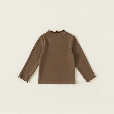 Soe fliis, soliidne 2023. aasta sügistalvise laste T-särgid, vabaaja tüdrukute pikkade varrukatega topid T-särgid Väikelaste kandmine Lasteriided vanusele 1–8 a.