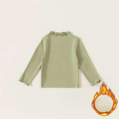 Soe fliis, soliidne 2023. aasta sügistalvise laste T-särgid, vabaaja tüdrukute pikkade varrukatega topid T-särgid Väikelaste kandmine Lasteriided vanusele 1–8 a.