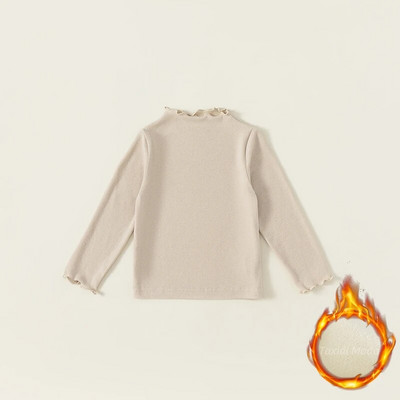 Soe fliis, soliidne 2023. aasta sügistalvise laste T-särgid, vabaaja tüdrukute pikkade varrukatega topid T-särgid Väikelaste kandmine Lasteriided vanusele 1–8 a.