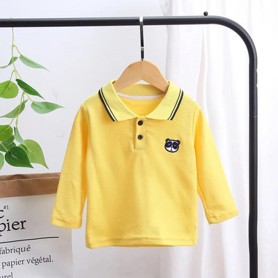 Laste polosärgid Sügiskevad, poisid, tüdrukud, topid T-särgid, pikkade varrukatega, alla keeratav krae Multifilm, hingav lasteriided Y20