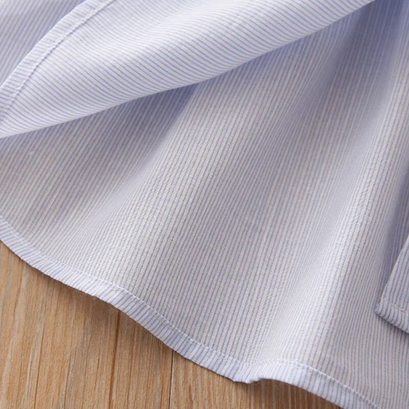 2023. Proljeće Jesen 2 3 4 5 6 8 10 godina Dječja odjeća Peter Pan kragna Prugasta bluza dugih rukava Košulja za djecu, djevojčice