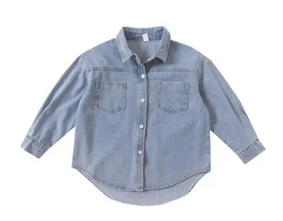 2024. Novo proljeće jesen 2 3 4 5 6 8 10 godina Dječja odjeća Traper bluza dugih rukava na okretni izrez za djecu, djevojčice