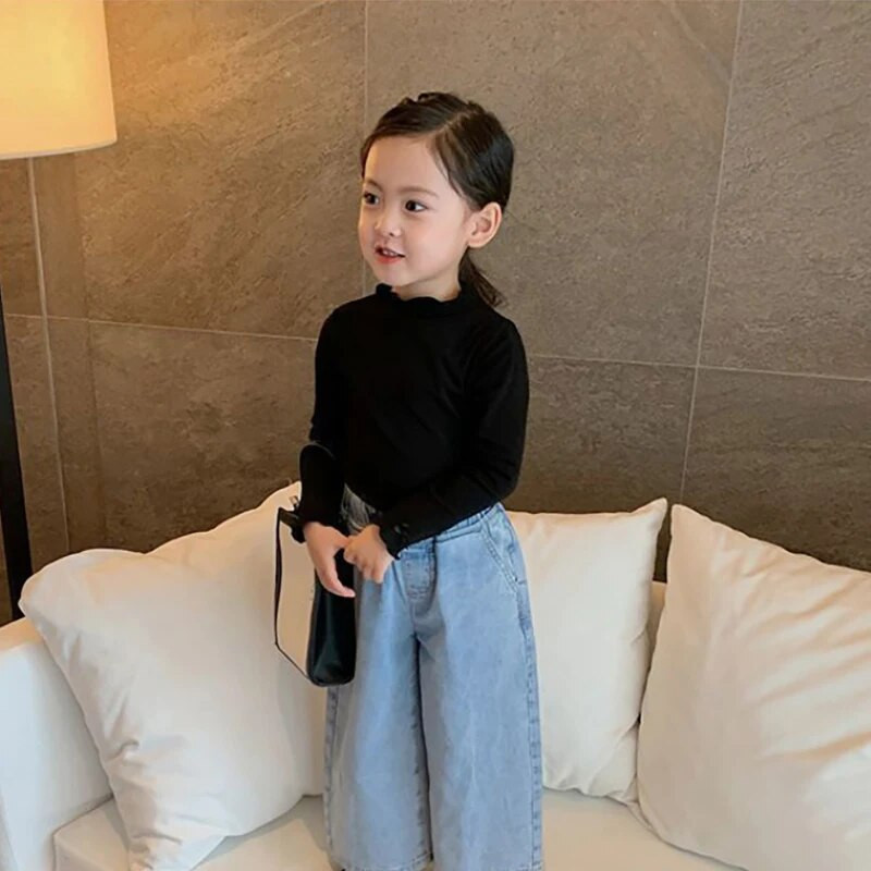 Jesen Zima Djevojčice Dječaci Ležerna dolčevita Topla mekana majica dugih rukava Donja majica Beba Djeca Dječji pulover 1-6 godina