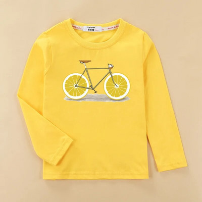 Aimi Lakana Cămăși cu mânecă lungă Tricou cu bicicletă cu fructe pentru copii, băieți, fete, topuri din bumbac, haine amuzante pentru biciclete, primăvară, toamnă, tricouri 3T-14T