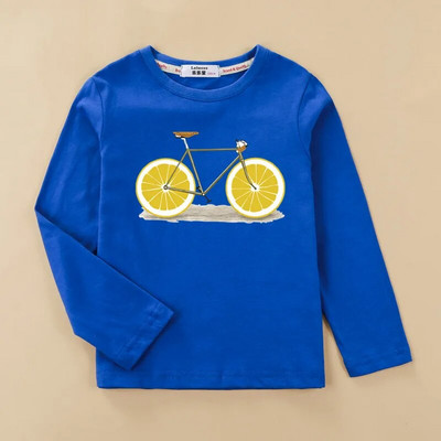 Aimi Lakana Cămăși cu mânecă lungă Tricou cu bicicletă cu fructe pentru copii, băieți, fete, topuri din bumbac, haine amuzante pentru biciclete, primăvară, toamnă, tricouri 3T-14T