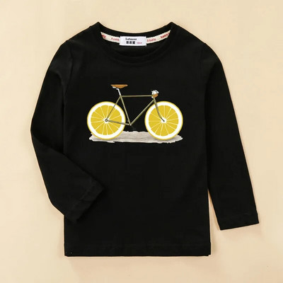 Aimi Lakana Cămăși cu mânecă lungă Tricou cu bicicletă cu fructe pentru copii, băieți, fete, topuri din bumbac, haine amuzante pentru biciclete, primăvară, toamnă, tricouri 3T-14T