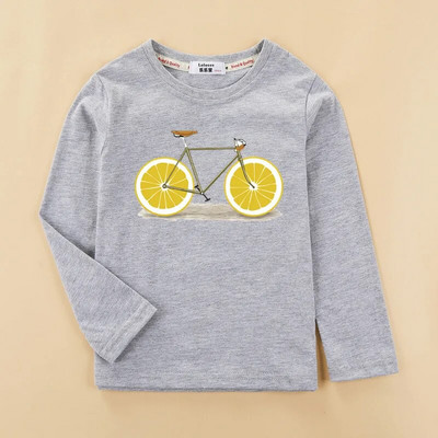 Aimi Lakana Cămăși cu mânecă lungă Tricou cu bicicletă cu fructe pentru copii, băieți, fete, topuri din bumbac, haine amuzante pentru biciclete, primăvară, toamnă, tricouri 3T-14T