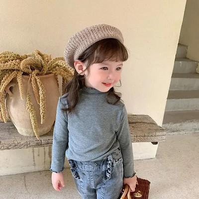 Dječja potkošulja za djevojčice Majica dugih rukava za djecu Djevojčice Proljeće Jesen Zima Ležerne majice Majice 1~7 Y Ležerna odjeća