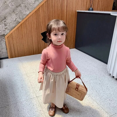 Dječja potkošulja za djevojčice Majica dugih rukava za djecu Djevojčice Proljeće Jesen Zima Ležerne majice Majice 1~7 Y Ležerna odjeća