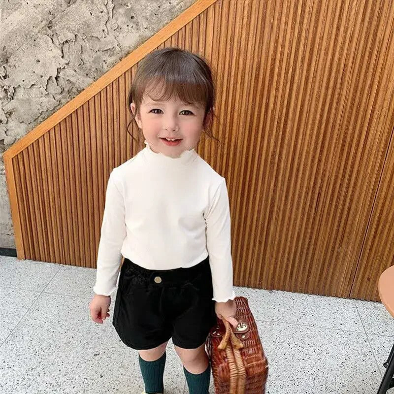 Dječja potkošulja za djevojčice Majica dugih rukava za djecu Djevojčice Proljeće Jesen Zima Ležerne majice Majice 1~7 Y Ležerna odjeća