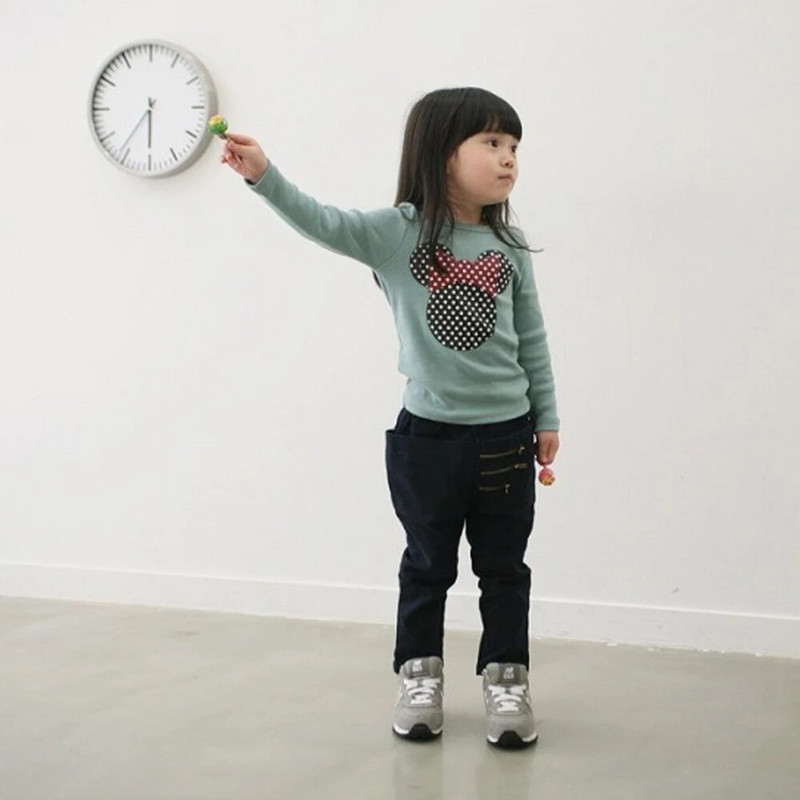 Majice kratkih rukava sa slatkim bebama i crtanim filmovima, dječje, male, djevojčice, točkice, ležerna majica dugih rukava, bluze, gornji dijelovi 2-6 t