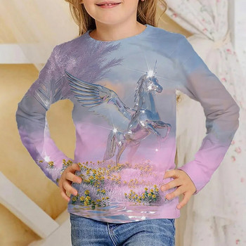 Μπλουζάκια για παιδικά μπλουζάκια μακρυμάνικα Παιδικά μπλουζάκια μπλουζάκια μοδάτα μπλουζάκια 3d print Παιδικά ρούχα εξωτερικού χώρου φθινοπωρινά 2023 Κορεατικά