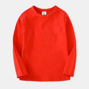 Jesen Proljeće Pamučne dječje majice Dječaci Djevojčice Majice dugih rukava Bijela majica Dječje majice Odjeća za bebe Jednobojna Crna Plavo Žuta