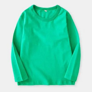 Jesen Proljeće Pamučne dječje majice Dječaci Djevojčice Majice dugih rukava Bijela majica Dječje majice Odjeća za bebe Jednobojna Crna Plavo Žuta