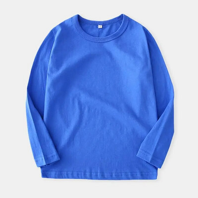 Jesen Proljeće Pamučne dječje majice Dječaci Djevojčice Majice dugih rukava Bijela majica Dječje majice Odjeća za bebe Jednobojna Crna Plavo Žuta