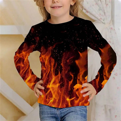 Garie T-krekli Liesmas Vasara Bērnu apģērbi 3D Drukāt Bērnu T krekls Mode Harajuku Ikdienas T-krekls ar apaļu apkakli zēnu meiteņu topi