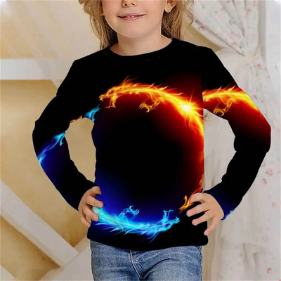 Garie T-krekli Liesmas Vasara Bērnu apģērbi 3D Drukāt Bērnu T krekls Mode Harajuku Ikdienas T-krekls ar apaļu apkakli zēnu meiteņu topi