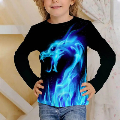 Garie T-krekli Liesmas Vasara Bērnu apģērbi 3D Drukāt Bērnu T krekls Mode Harajuku Ikdienas T-krekls ar apaļu apkakli zēnu meiteņu topi