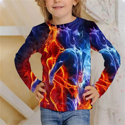 Garie T-krekli Liesmas Vasara Bērnu apģērbi 3D Drukāt Bērnu T krekls Mode Harajuku Ikdienas T-krekls ar apaļu apkakli zēnu meiteņu topi