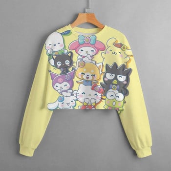 MINISOKuromi Cartoon Hoodie Παιδικά Φθινοπωρινά Χειμώνας Νέα πουλόβερ Μόδα Casual Cute Παιδικά Ρούχα Κοριτσίστικα μακρυμάνικα μπλουζάκια 2024