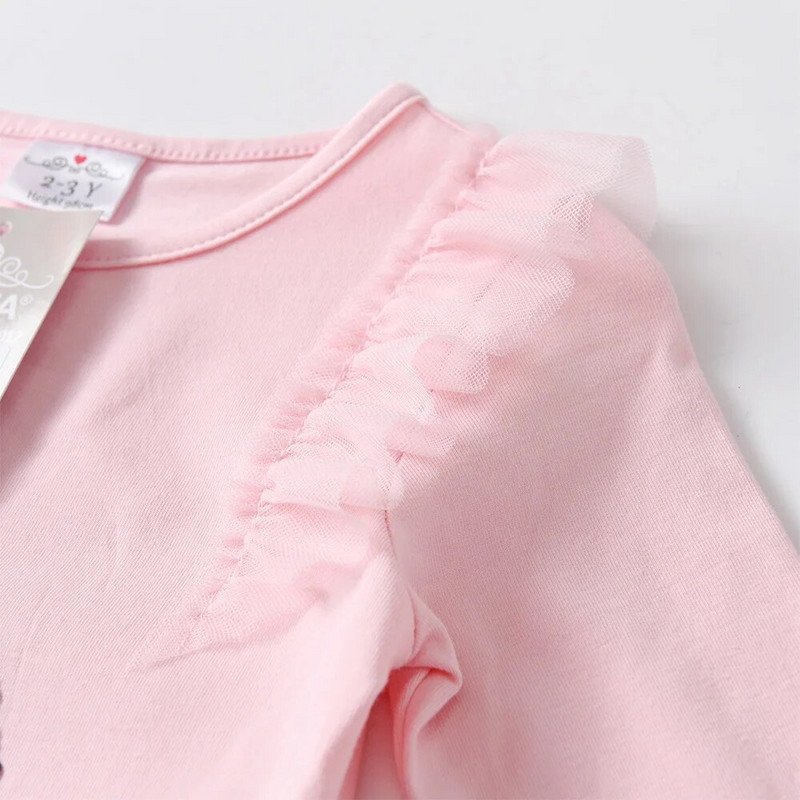 VIKITA Dječja majica dugih rukava Dječje zečeve sa šljokicama Ružičaste majice s apliciranim crtanim filmovima Pamučne ležerne majice i majice za djevojčice