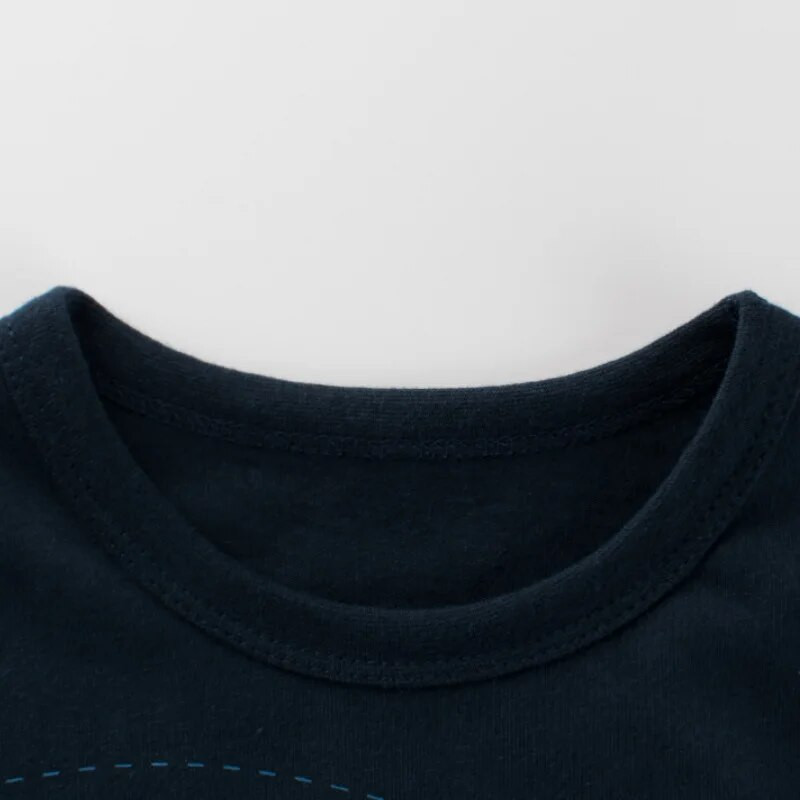 Animacinių filmų erdvės marškinėliai berniukams, mergaitėms 2024 m. prekės ženklo vaikiški drabužiai rudeniniai nauji vaikiški marškinėliai ilgomis rankovėmis medvilniniai marškinėliai