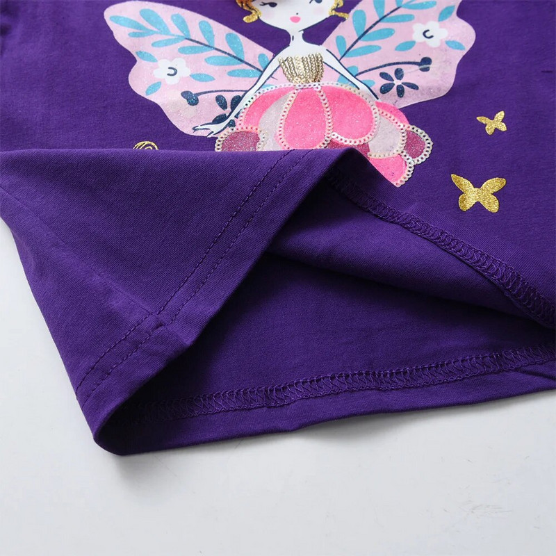 VIKITA Majice s bajkama za djevojčice, dječje pamučne majice s dugim rukavima i o izrezom, ležerne majice, majice za djevojčice, jesen, proljeće, dječja odjeća