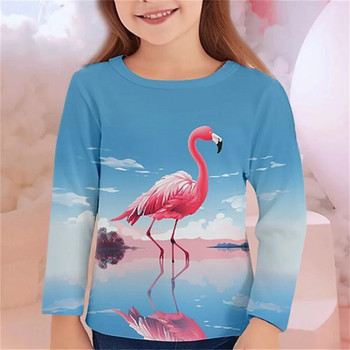 Κορεάτικα 2023 Φθινοπωρινά παιδικά ρούχα για κορίτσια 4 έως 12 ετών Χαριτωμένα κινούμενα σχέδια Kawaii μακρυμάνικα ροζ πεταλούδα ξωτικά μπλουζάκια παιδικά μπλουζάκια