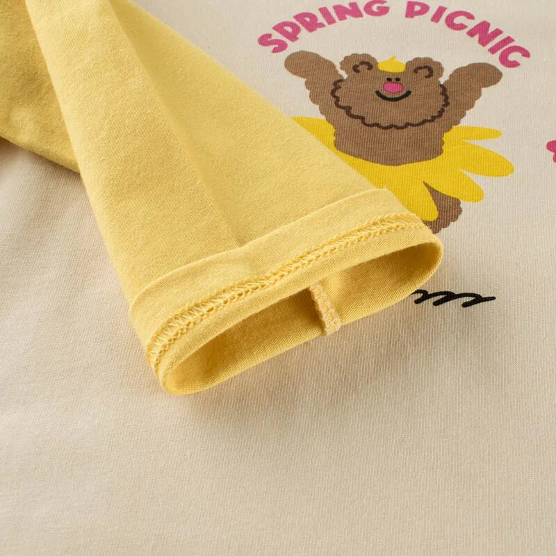 Nova korejska dječja odjeća za jesen 2024. Majica dugih rukava za djevojčice s medvjedićima u trendu Trendy dječja odjeća Podloga za djevojčice