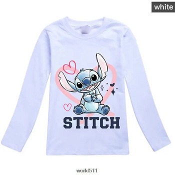 Disney Stitch Φθινοπωρινή Μόδα Κορίτσια Μακρυ Μπλουζάκι Παιδικά Κοντά Μανίκια Baby Παιδικά Βαμβακερά Μπλουζάκια για Κορίτσια Δώρο 2-16 ετών