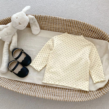 MiniAinis Φθινόπωρο Χειμώνας μωρό Ξύλινο αυτί μακρυμάνικο μπλουζάκι για κορίτσια Βαμβακερό κοστούμι σκι Κορίτσι Υπόστρωμα Ευέλικτο κορυφαία παιδικά ρούχα