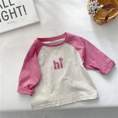 Laste T-särgid 2023 Sügis T-särk lastele Pikkade varrukatega Tüdrukutele Topid Poistele T-särgid 1–10-aastastele Koolibeebipluus Väikelaste ülerõivad