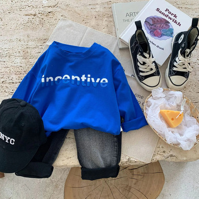 Laste T-särgid 2023 Sügis T-särk lastele Pikkade varrukatega Tüdrukutele Topid Poistele T-särgid 1–10-aastastele Koolibeebipluus Väikelaste ülerõivad