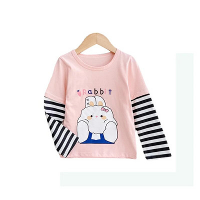 Tricou cu mâneci lungi pentru fete Cămașă cu flori pentru copii Primăvară și iarnă Toamnă Tricou cu mâneci lungi cu desene animate Tricou pentru fete