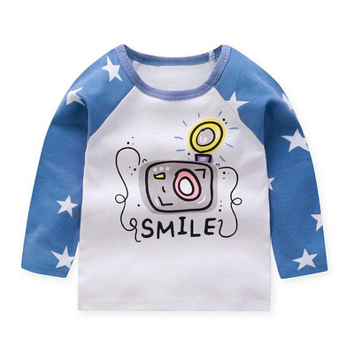 Tricou cu mâneci lungi pentru fete Cămașă cu flori pentru copii Primăvară și iarnă Toamnă Tricou cu mâneci lungi cu desene animate Tricou pentru fete