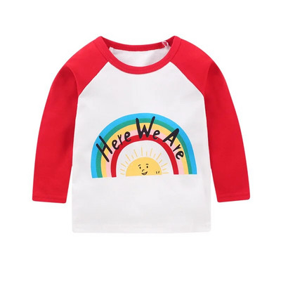Tricou cu mâneci lungi pentru fete Cămașă cu flori pentru copii Primăvară și iarnă Toamnă Tricou cu mâneci lungi cu desene animate Tricou pentru fete