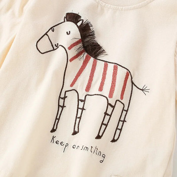2023 Baby girls μακρυμάνικο μπλουζάκι βαμβακερό με Little Horse Lovely Children Ανοιξιάτικα και Φθινοπωρινά μπλουζάκια για παιδιά 2-7 ετών