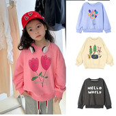 Dukserice za djevojčice Majice s printom crtića za djecu Dječja bluza dugih rukava Modne jesenske majice za dječake Pamučne dječje majice Odjeća
