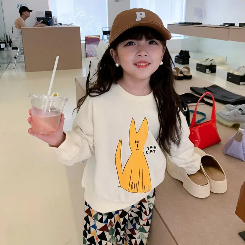 Dukserice za djevojčice Majice s printom crtića za djecu Dječja bluza dugih rukava Modne jesenske majice za dječake Pamučne dječje majice Odjeća