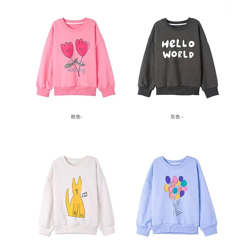 Dukserice za djevojčice Majice s printom crtića za djecu Dječja bluza dugih rukava Modne jesenske majice za dječake Pamučne dječje majice Odjeća