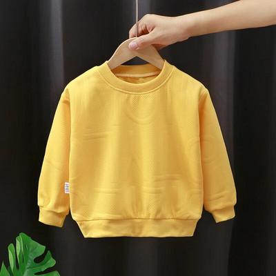 Rozā, zīdaiņu meiteņu džemperi ar garām piedurknēm Rudens apģērbi Modes zīmols Bērnu apģērbi Topi Tīras krāsas Jauki Bērnu Džemperi Kapuči