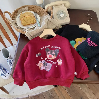 Ziemas bērnu sporta krekli un samta topi bērniem ar garām piedurknēm, džemperi, flīsa, meiteņu krekli, bērnu virsdrēbes