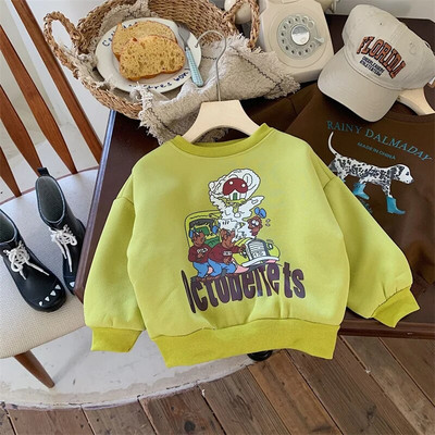 Ziemas bērnu sporta krekli un samta topi bērniem ar garām piedurknēm, džemperi, flīsa, meiteņu krekli, bērnu virsdrēbes