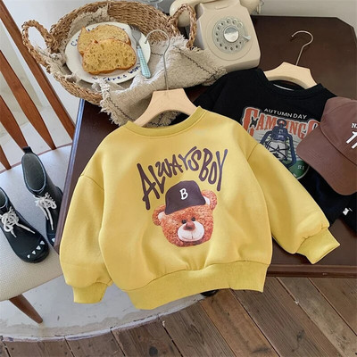 Ziemas bērnu sporta krekli un samta topi bērniem ar garām piedurknēm, džemperi, flīsa, meiteņu krekli, bērnu virsdrēbes