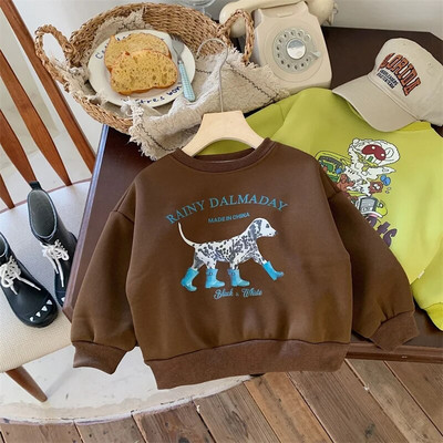 Ziemas bērnu sporta krekli un samta topi bērniem ar garām piedurknēm, džemperi, flīsa, meiteņu krekli, bērnu virsdrēbes