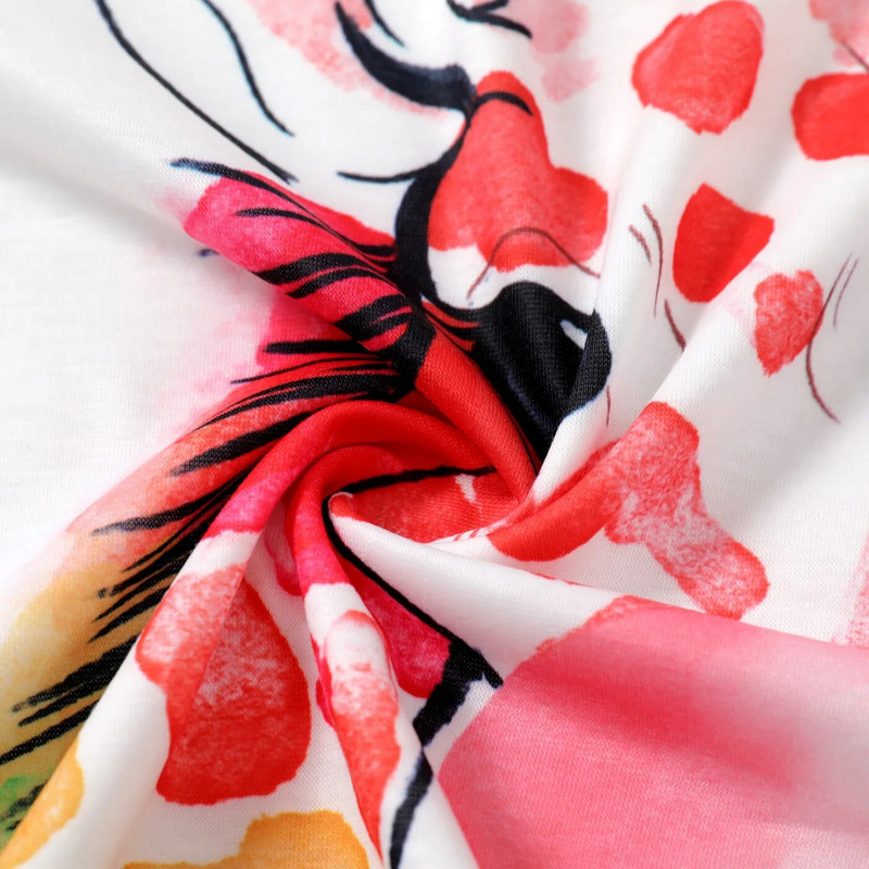 PatPat Kid Girl Giraffe Print pikkade varrukatega valge särk